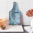 thumbnail image 1 of Nature Cutting Board, Tree of Life Motif Peacock Feathers Tribal Vintage Prehistoric Flora Illustration, Decorative Tempered Glass Cutting and Serving Board, Wine Bottle Shape, Blue, by Ambesonne, 1 of 1