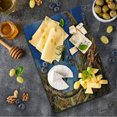 thumbnail image 1 of Nature Cutting Board, Tropic Palm Trees in Ocean Exotic Skyline Summer Paradise Mauritius Honeymoon Theme, Decorative Tempered Glass Cutting and Serving Board, Small Size, Blue Brown, by Ambesonne, 1 of 5