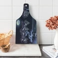 thumbnail image 1 of Nature Cutting Board, Vibrant Full Moon by the Lake Night Dramatic Spooky Background Mystic Scene, Decorative Tempered Glass Cutting and Serving Board, Wine Bottle Shape, Purple, by Ambesonne, 1 of 1