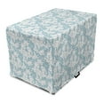 thumbnail image 1 of Nature Dog Crate Cover, Botanical Theme Floral Patterns Orchid Flowers in Line Style, Easy to Use Pet Kennel Cover for Medium Large Dogs, 35" x 23" x 27", White Pale Sky Blue, by Ambesonne, 1 of 6