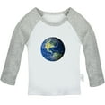thumbnail image 1 of Nature Earth Pattern T shirt For Baby, Newborn Babies T-shirts, Infant Tops, 0-24M Kids Graphic Tees Clothing (Long Gray Raglan T-shirt, 18-24 Months), 1 of 4