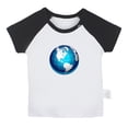 thumbnail image 1 of Nature Earth Pattern T shirt For Baby, Newborn Babies T-shirts, Infant Tops, 0-24M Kids Graphic Tees Clothing (Short Black Raglan T-shirt, 18-24 Months), 1 of 4