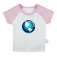 thumbnail image 1 of Nature Earth Pattern T shirt For Baby, Newborn Babies T-shirts, Infant Tops, 0-24M Kids Graphic Tees Clothing (Short Pink Raglan T-shirt, 12-18 Months), 1 of 4