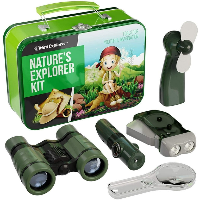 Nature Explorer Kit for Kids - Camping Gear & Accessories Play Toy Gift for Boys Outdoor Childrens Games. Birthday Gifts Toys 4 5 6 7 8 Year Old Boy.