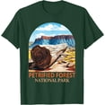 thumbnail image 1 of Nature Exploring Arizona Petrified Forest National Park Unisex T-Shirt for Men Women Kids Toddler,Forest Green Color,Size YS, 1 of 5