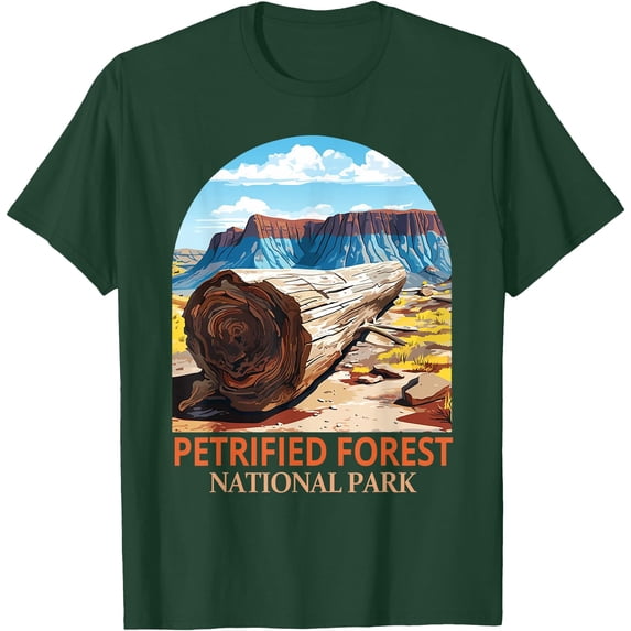 Nature Exploring Arizona Petrified Forest National Park Unisex T-Shirt for Men Women Kids Toddler,Forest Green Color,Size YS