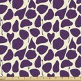 thumbnail image 1 of Ambesonne Nature Fabric by the Yard Upholstery, Dark Purple Leaves Pattern, 2 Yards, Purple and Cream, 1 of 5