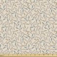 thumbnail image 1 of Ambesonne Nature Fabric by the Yard Upholstery, Leafage Branches Retro Motif, 1 Yard, Beige Khaki Teal, 1 of 5