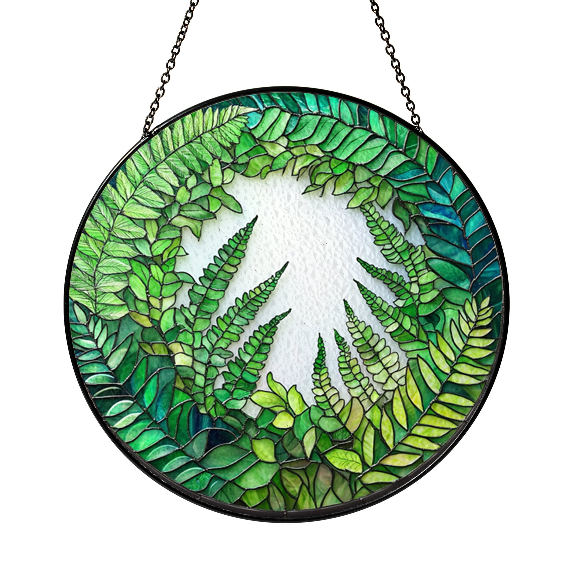 Nature Fern Art Stained Glass Style Suncatcher – Window Hanging ...