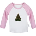thumbnail image 1 of Nature Fir Tree Pattern T shirt For Baby, Newborn Babies T-shirts, Infant Tops, 0-24M Kids Graphic Tees Clothing (Long Pink Raglan T-shirt, 12-18 Months), 1 of 4