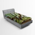 thumbnail image 1 of Ambesonne Nature Fitted Sheet, Big Rain Tree Thailand, Twin XL Size, Brown Green, 1 of 2