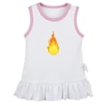 thumbnail image 1 of Nature Flame Fire Pattern Dresses For Baby, Newborn Babies Skirts, Infant Princess Dress, 0-24M Kids Graphic Clothes (White Sleeveless Dresses, 0-6 Months), 1 of 4