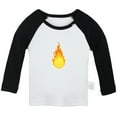 thumbnail image 1 of Nature Flame fire Pattern T shirt For Baby, Newborn Babies T-shirts, Infant Tops, 0-24M Kids Graphic Tees Clothing (Long Black Raglan T-shirt, 0-6 Months), 1 of 4