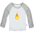thumbnail image 1 of Nature Flame fire Pattern T shirt For Baby, Newborn Babies T-shirts, Infant Tops, 0-24M Kids Graphic Tees Clothing (Long Gray Raglan T-shirt, 12-18 Months), 1 of 4
