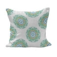 thumbnail image 1 of Nature Fluffy Throw Pillow Cushion Cover, Foxes in The Forest in Round Mandala Style Patterns Playroom Summer Theme, Decorative Square Accent Pillow Case, 28" x 28", Green Orange, by Ambesonne, 1 of 5