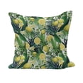 thumbnail image 1 of Nature Fluffy Throw Pillow Cushion Cover, Tropical Plants with Large Evergreen Leaf Lemon Botany Palm Jungle Graphic, Decorative Square Pillow Case, 20" x 20", Yellow Forest Green, by Ambesonne, 1 of 5