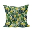 thumbnail image 1 of Nature Fluffy Throw Pillow Cushion Cover, Tropical Plants with Large Evergreen Leaf Lemon Botany Palm Jungle Graphic, Decorative Square Pillow Case, 40" x 40", Yellow Forest Green, by Ambesonne, 1 of 5