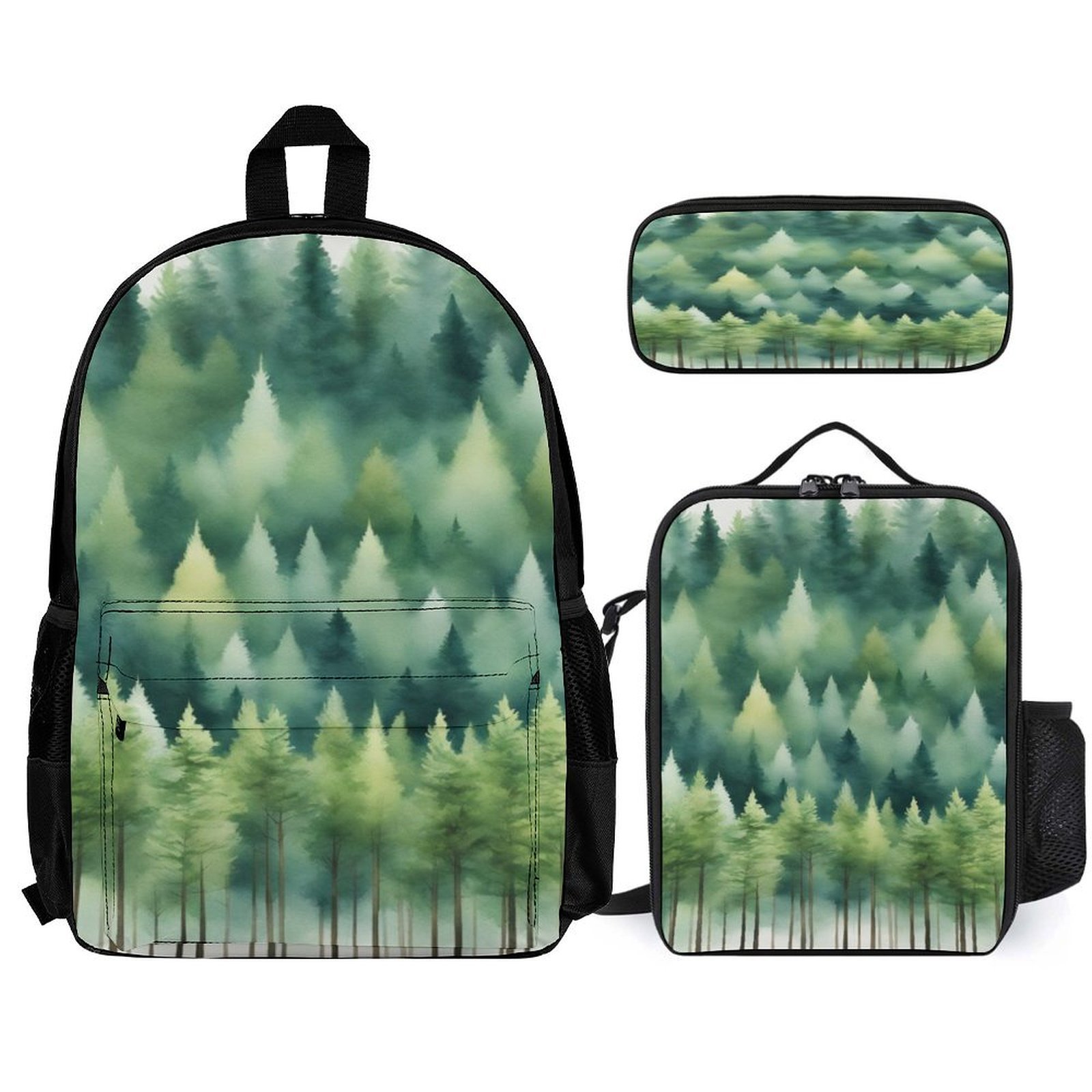 Nature Forest Backpack Back to Bag 3 Piece Set Daypack+Single Shoulder ...