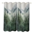 thumbnail image 1 of Nature Forest Blackout Curtains Window Drapes Room Darkening Thermal Insulated Grommets Blackout Curtains, for Living, Dining, Bedroom,2 Panels, 1 of 6