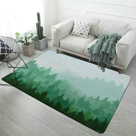 Nature Forest Carpet Soft Comfy Rug for Home Living Room Bedroom Doormat Decor Area Rug Non-slip Mat 23.6"x35"