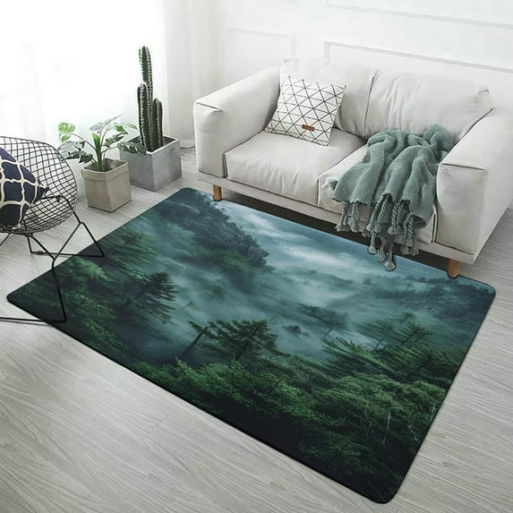 Nature Forest Carpet Style Living Room Bedroom Soft Comfy Rug Modern 3d Entry Mats Household