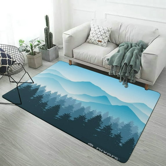 Nature Forest Carpet Style Living Room Bedroom Soft Comfy Rug Modern 3d Entry Mats Household