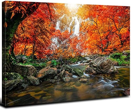 Nature Forest Landscape Wall Art Sunrise Green Tropical Trees Canvas ...