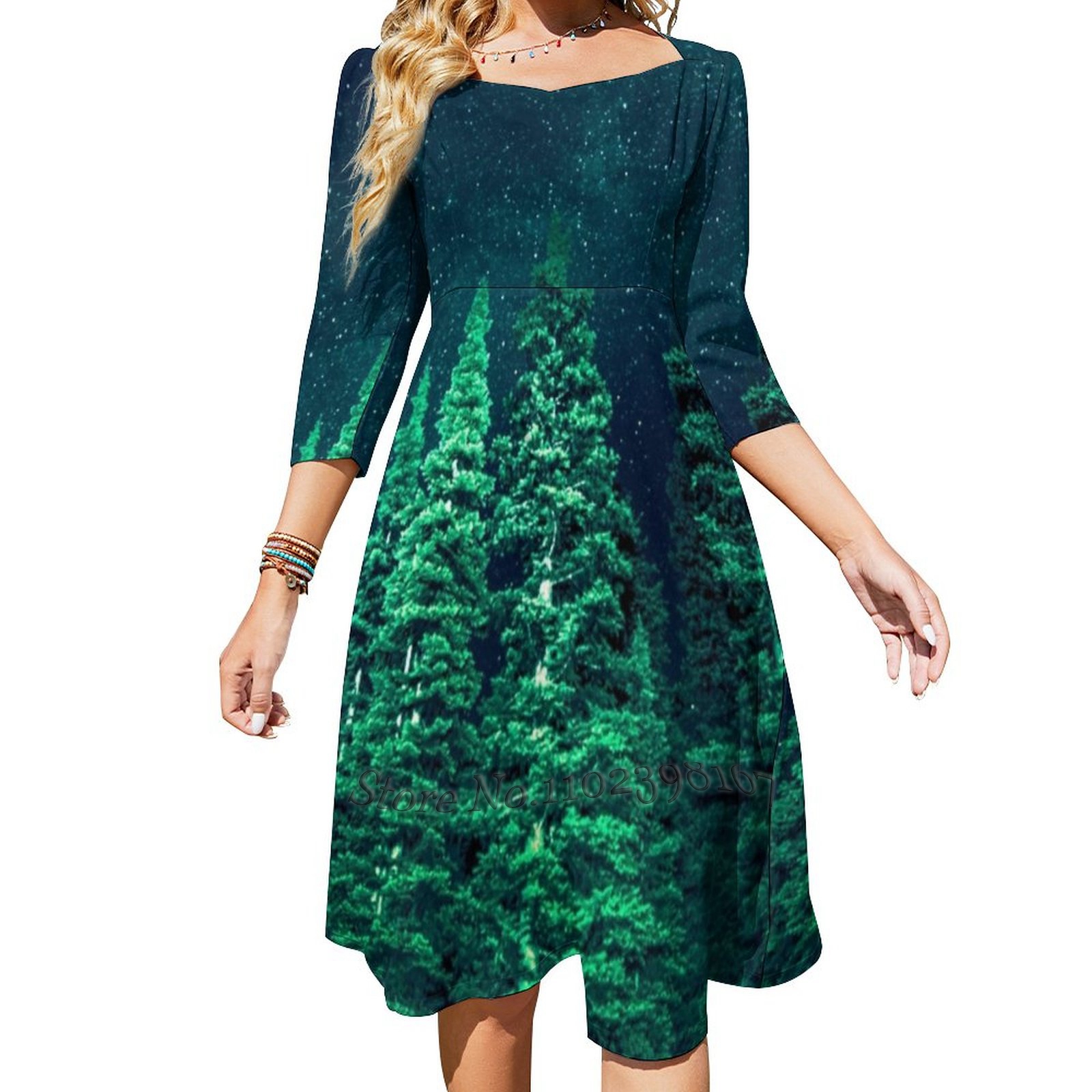 Forest House Midi Dress