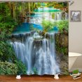 thumbnail image 1 of Nature Forest Shower Curtain Waterproof Bathroom Screen Trees Scenery Curtains Polyester Cloth Home ration Bath, 1 of 7