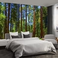 thumbnail image 1 of - Nature Forest Tree Mural Woodland Landscape Backgrounds Cottage Jungle Wallpaper Extra Large Wall murals for Bedroom Living Room（not Peel and Stick）-, 1 of 4