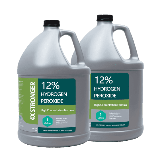 Nature's Freedom 12% Hydrogen Peroxide Concentrate, Multi-Purpose Household Cleaner, 2 Pack