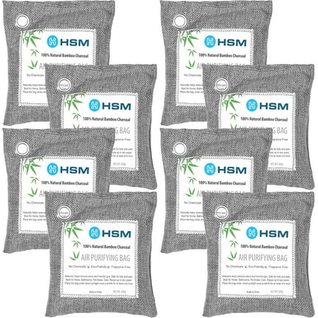 Nature Fresh Air Purifier Bags (8 Pack), Charcoal Bags Odor Eliminator for Home (Pet Friendly) - Bamboo Charcoal Air Purifying Bags (8 x 200g)