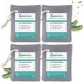 thumbnail image 1 of Nature Fresh Air Purifier Bags, Activated Charcoal Air Purifying Bag,Moisture Absorber,odor eliminator,Natural Car Air Freshener,Shoe Deodorizer,Odor Eliminators For Home, Pet, Closet (200g*4), 1 of 4