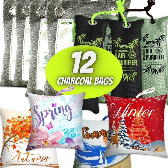 Nature Fresh Air Purifier Bags, Bamboo Charcoal, Odor Eliminator