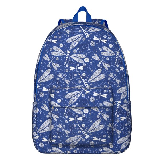 Nature Frog Backpack – Green Frog and Mushroom Print Pattern Daypack with Cute Cartoon Forest Design