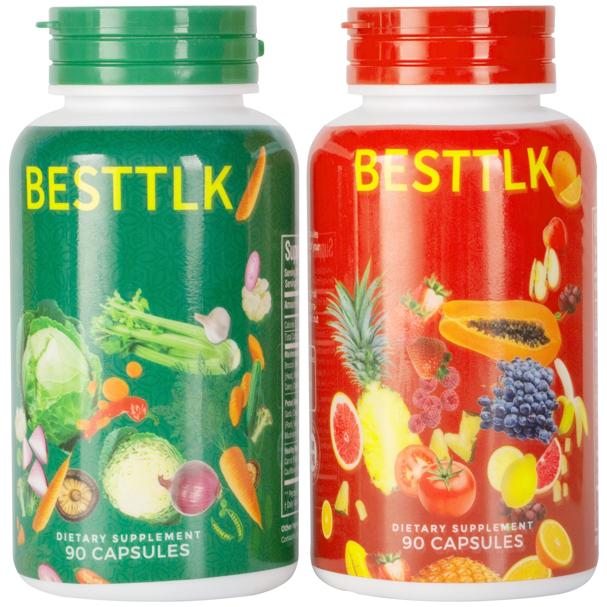 Nature Fruits and Veggies Supplements Dietary Nutritional Balance, 90 Capsules Fruits and 90