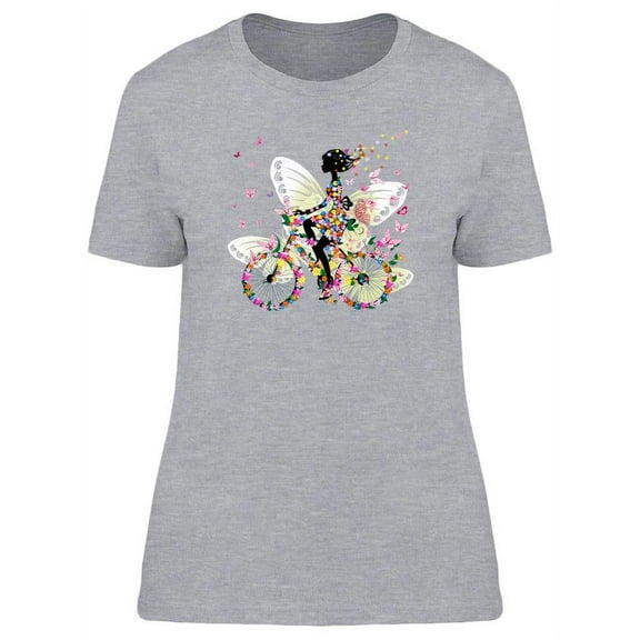 Nature Girl On Bicycle T-Shirt Women -Image by Shutterstock, Female x-Large