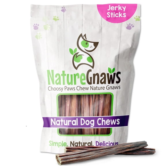 Nature Gnaws Beef Jerky Sticks Natural Chews for Dogs, 16 oz.