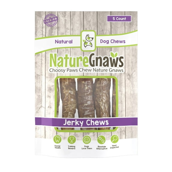 Nature Gnaws Beef Trachea Jerky Wrap 5-6", 5 Count