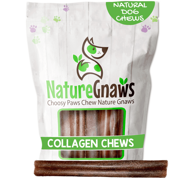 Nature Gnaws Collagen Sticks for Dogs 5-6" (12 Count) Rawhide-Free Beef Chew Treats