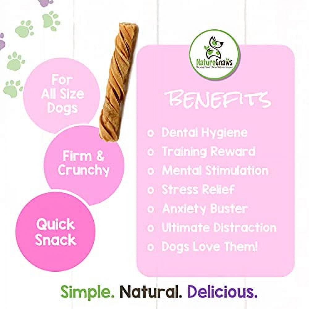 Nature Gnaws Tripe Twists for Dogs Premium Natural Beef Sticks