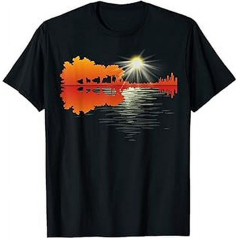Guitar Lake Shadow Love Guitar Musician T-Shirt Guitar Lake Shadow Love Guitar Musician T-Shirt
