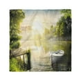 thumbnail image 1 of Nature Head Scarf, Boat by Foggy Lake Deck, Head Wrap, 3 Sizes, by Ambesonne, 1 of 2