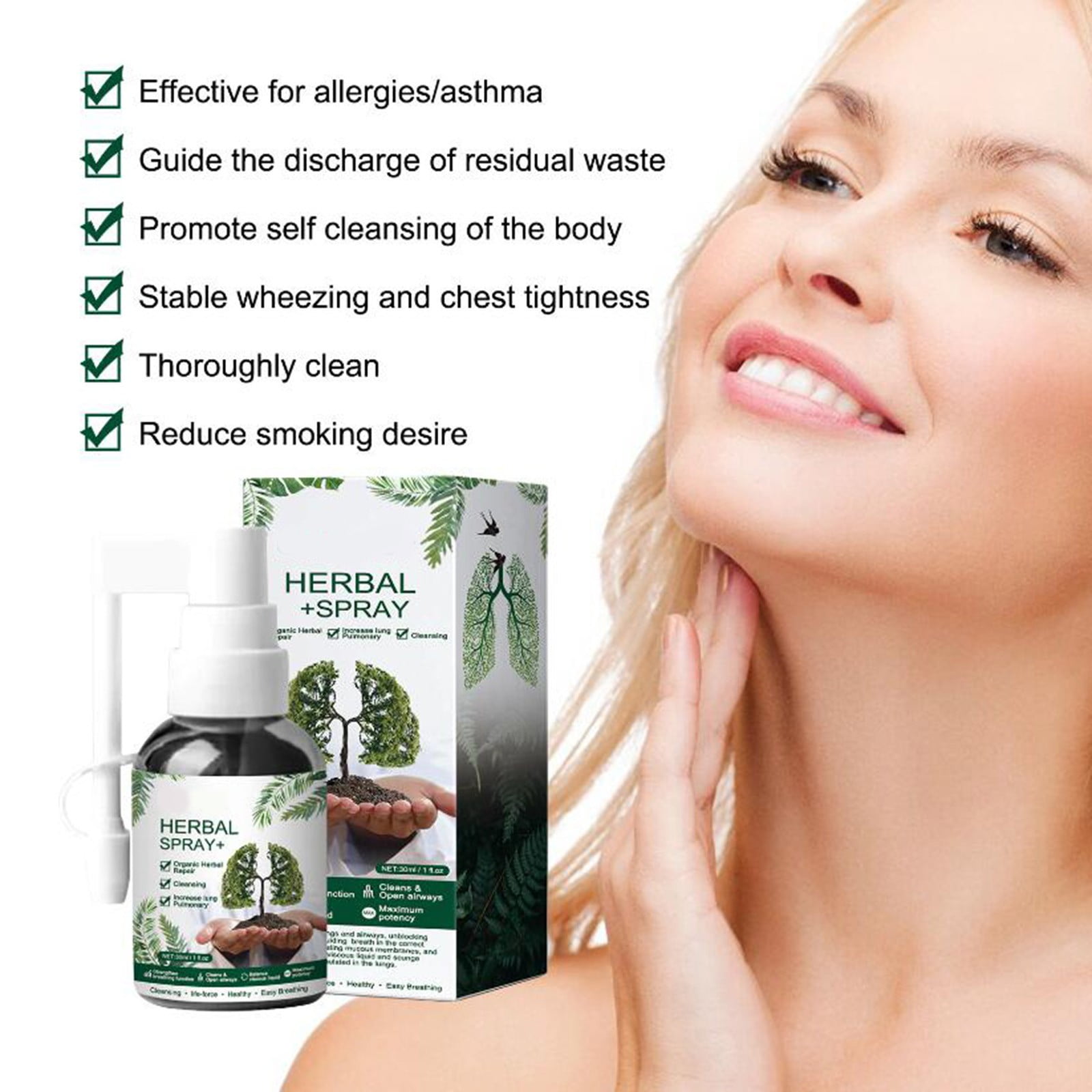 Nature Herbal Lung Cleanse Mist Powerful Lung Support Nature Herbal ...