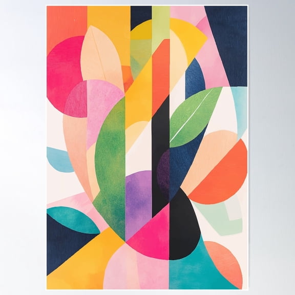 Nature In Color Â€“ Abstract Expression Poster Wall Art, Modern Wall Decor For Living Room Bedroom, 8x12 UNFRAMED