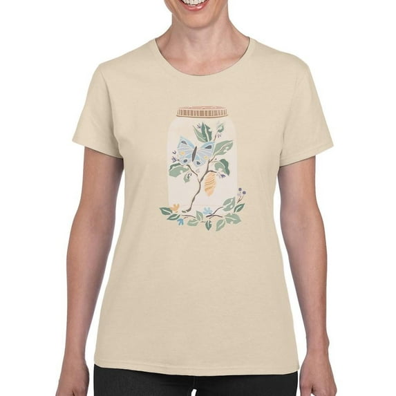 Nature In Jar B T-Shirt Women -June Erica Vess Designs, Female 4X-Large
