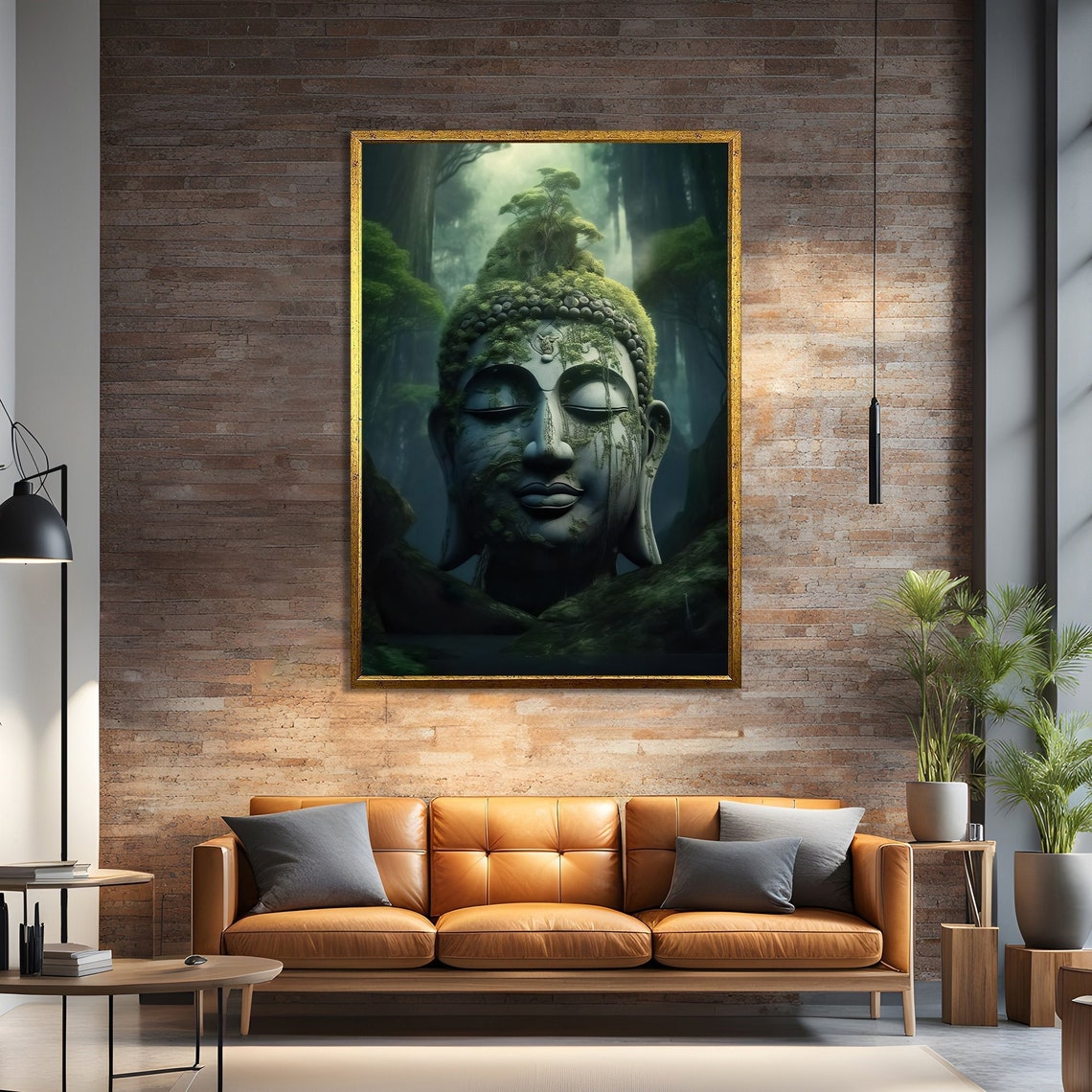 Gallery Detail: Nature Infused Buddha Canvas Print Home Art Painting Decor