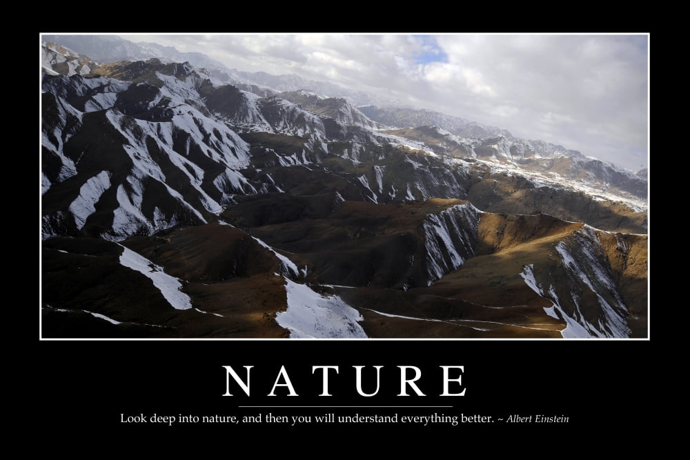 Nature Inspirational Quote and Motivational Poster Canvas Art - Stocktrek Images (34 x 23)