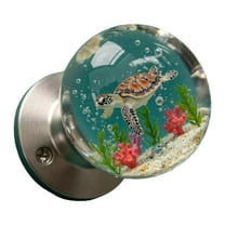 Nature Inspire Clear Round Door Knob Florals Embellishment Home Decoration