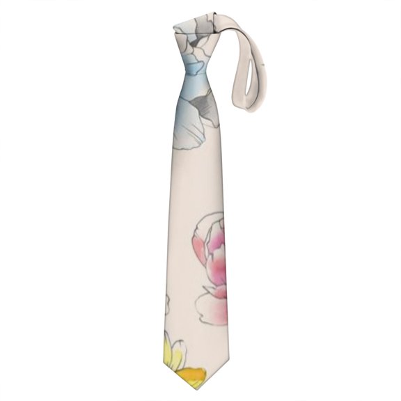 Nature-Inspired Bloom Tie & Polyester Tie Design: Easy to Match with Any Outfit, Stylish and Comfortable